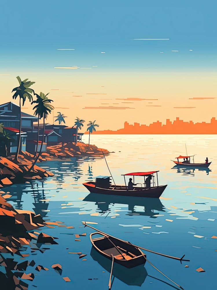 Phu Quoc, Vietnam, Flat Illustration 2