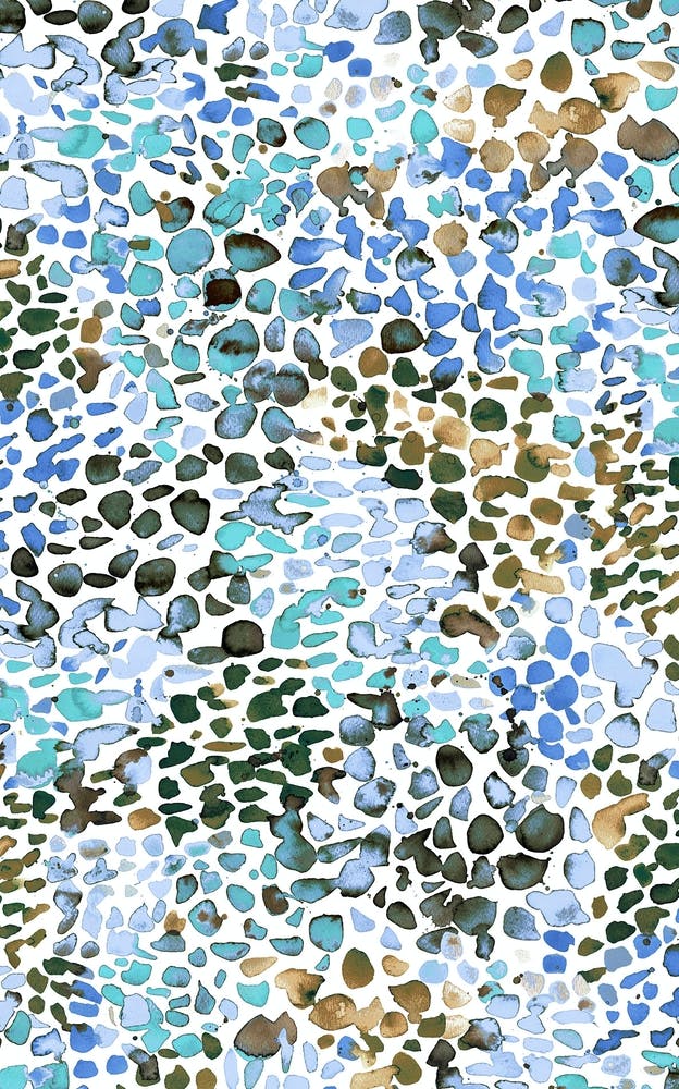 Aquarelle Bleue Mouchetée