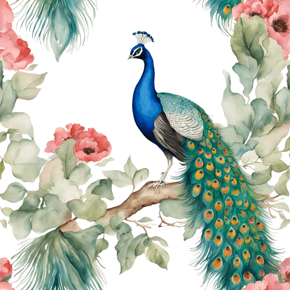 Peacock Bird Feathers Animal