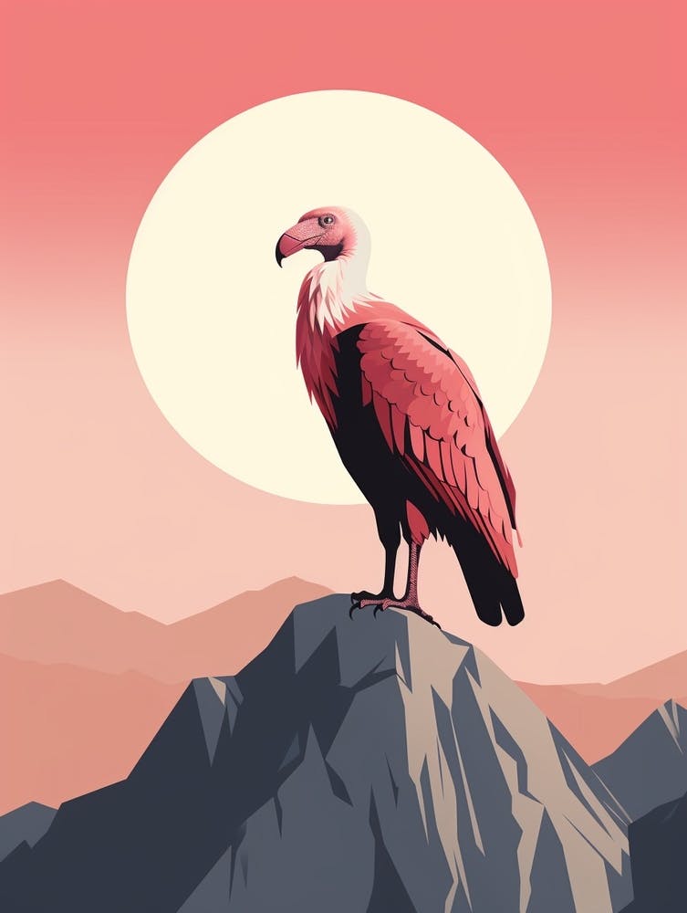 Minimalist California Condor 3 Illustration