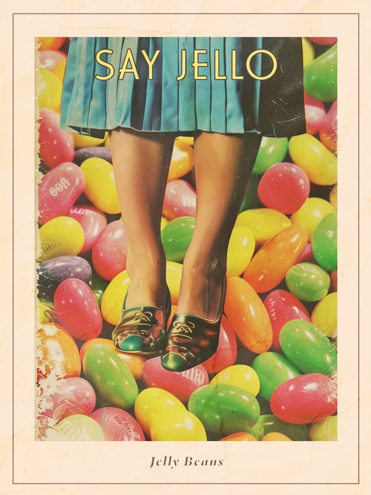 Jelly Beans Candy Sweets Pattern 2 Poster