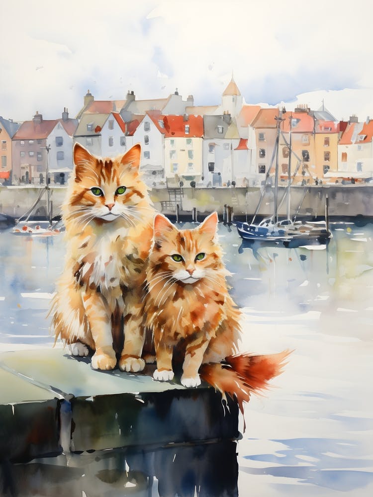 Irish Cats in Watercolor 4