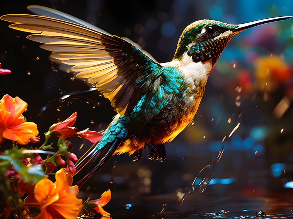 Feathered Fantasies Bird In The Air