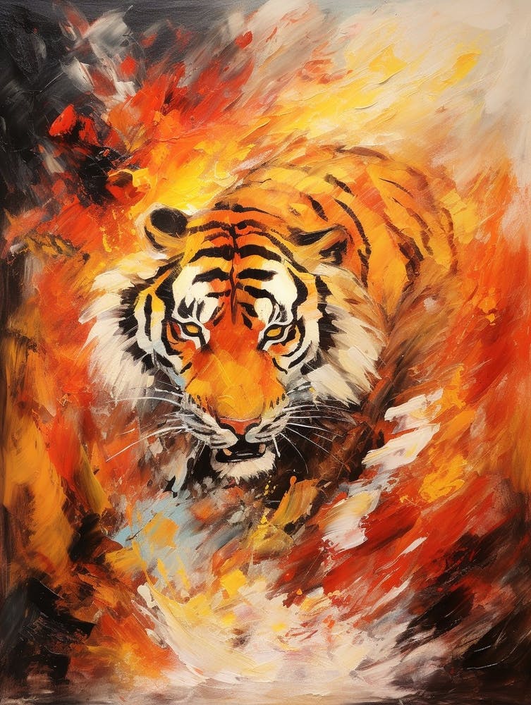 Tiger Abstrakt Expressionismus 2