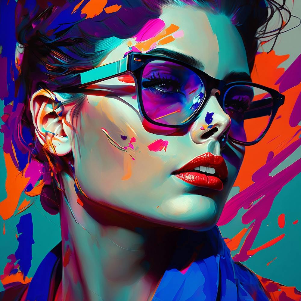 Oversized Sunglasses Fine Art Style Portrait