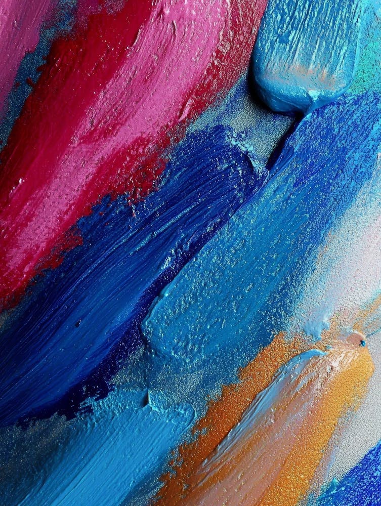 Strokes Of Colorful Paint On Skin