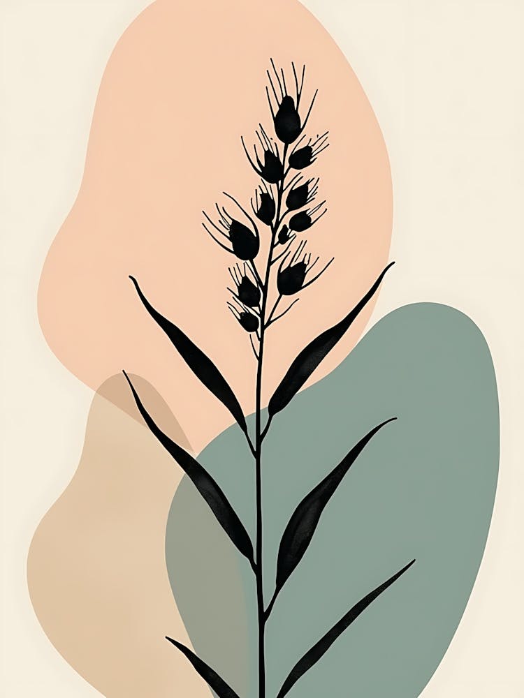 Serene Floral Forms in Warm Pastels