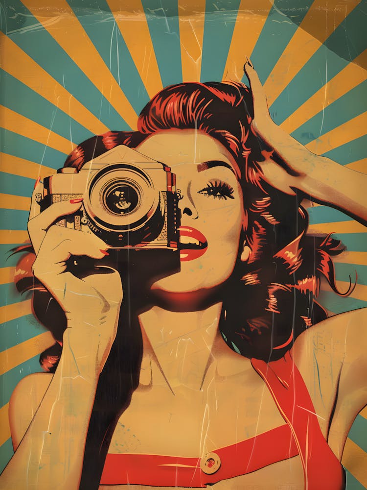 Retro Girl With Camera