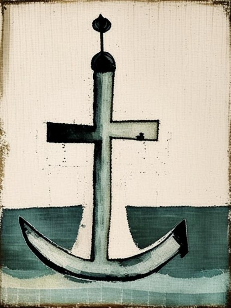 Anchor Symbol Abstract Painting