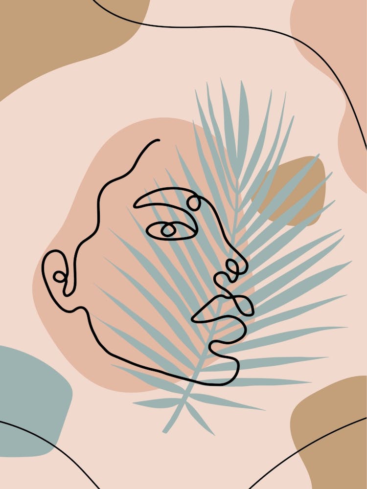 Portrait Of A Woman. Boho woman — boho poster, boho wall art