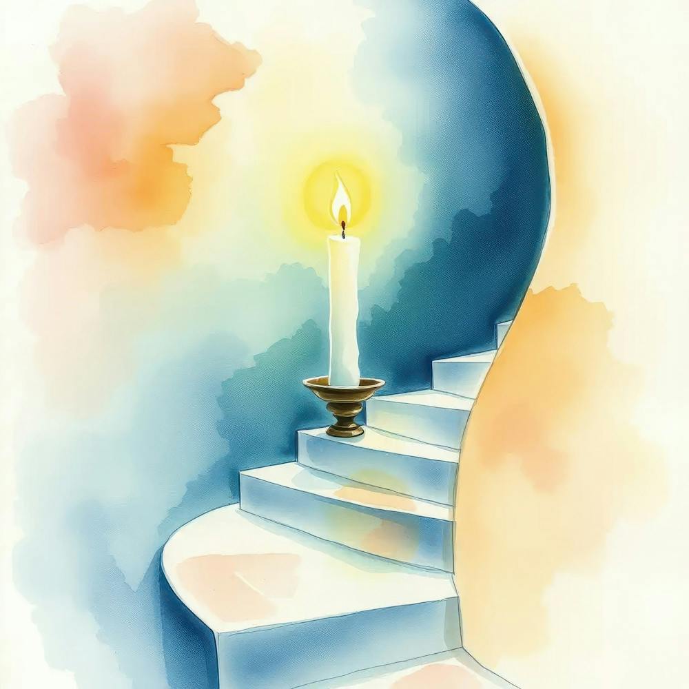 Candle On The Stairs 1