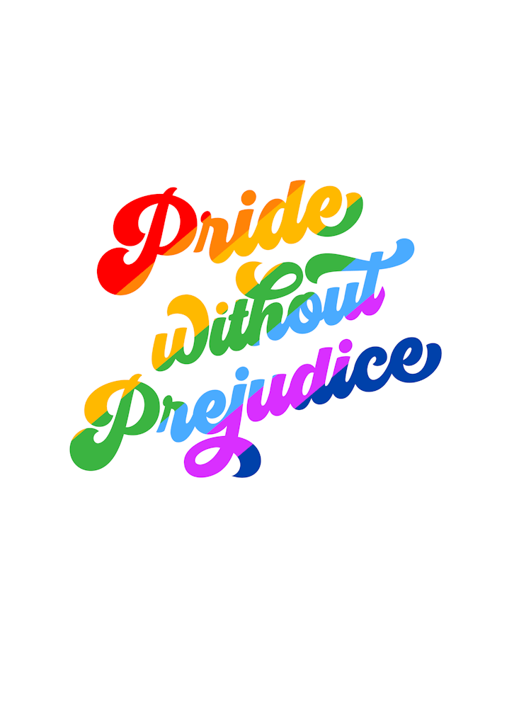 Pride without Prejudice - Retro rainbow LBGTQ