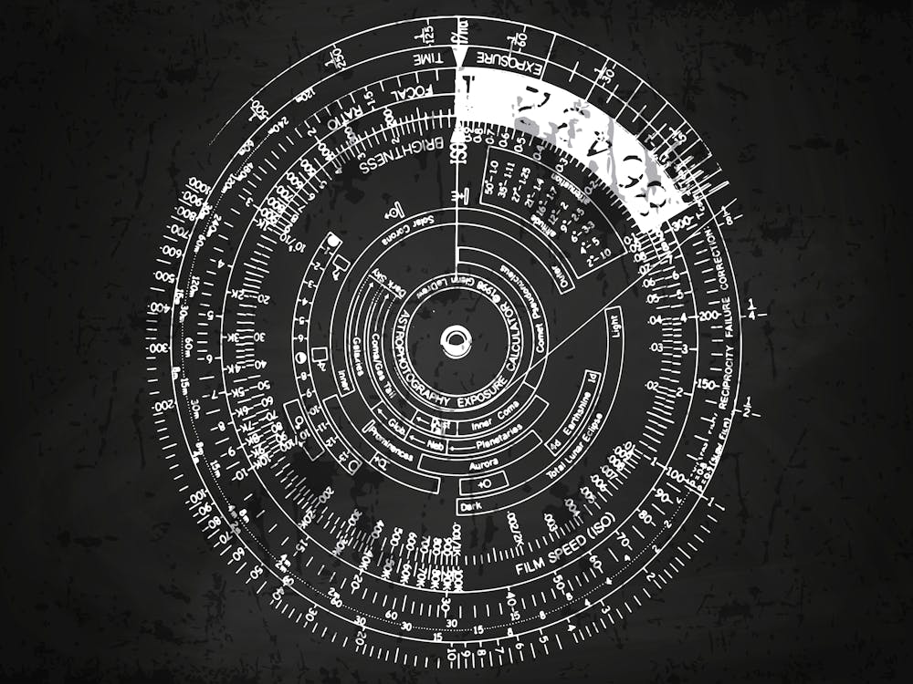 Clock On A Blackboard - Star map blackboard, Zodiac map