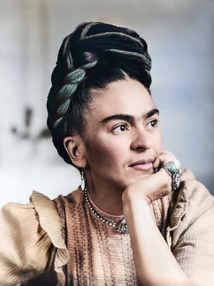 Frida Kahlo, Fotografie Boho Style, Frida Ikonische Schönheit