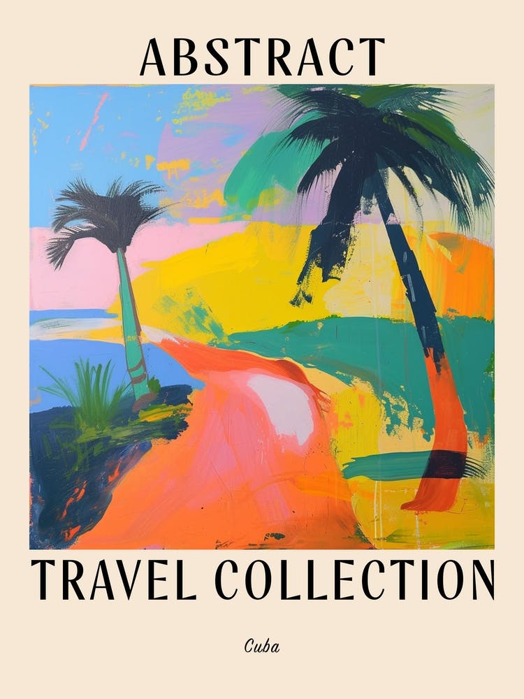 Abstract Travel Collection Poster Cuba 2