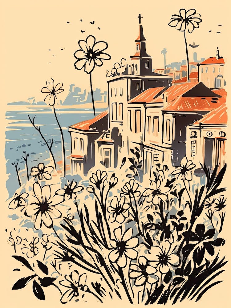 Lisbon, Flower Collage 1