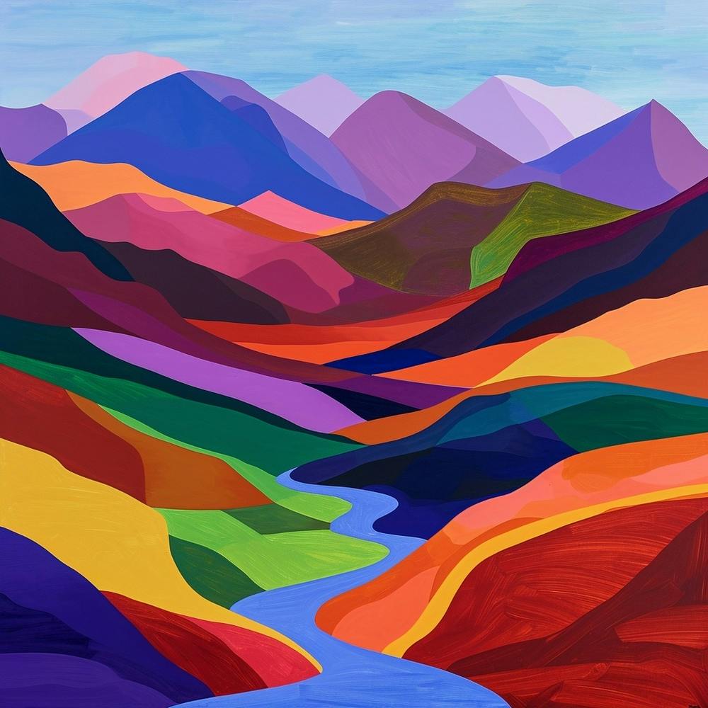 Colourful Abstract Denali National Park Usa 3