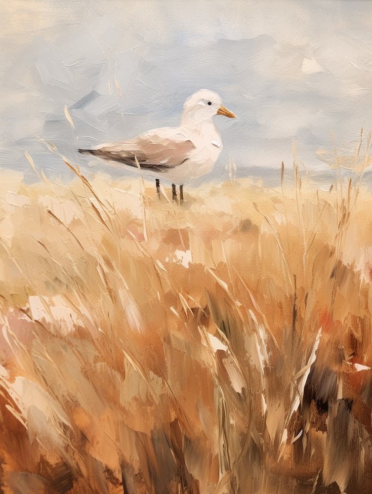 Peinture d'oiseau Mouette 2