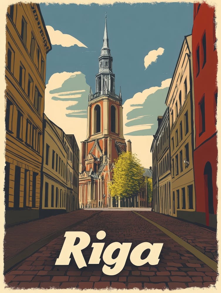 Aihrgdesign A Classic 1960s Travel Poster For Riga 5