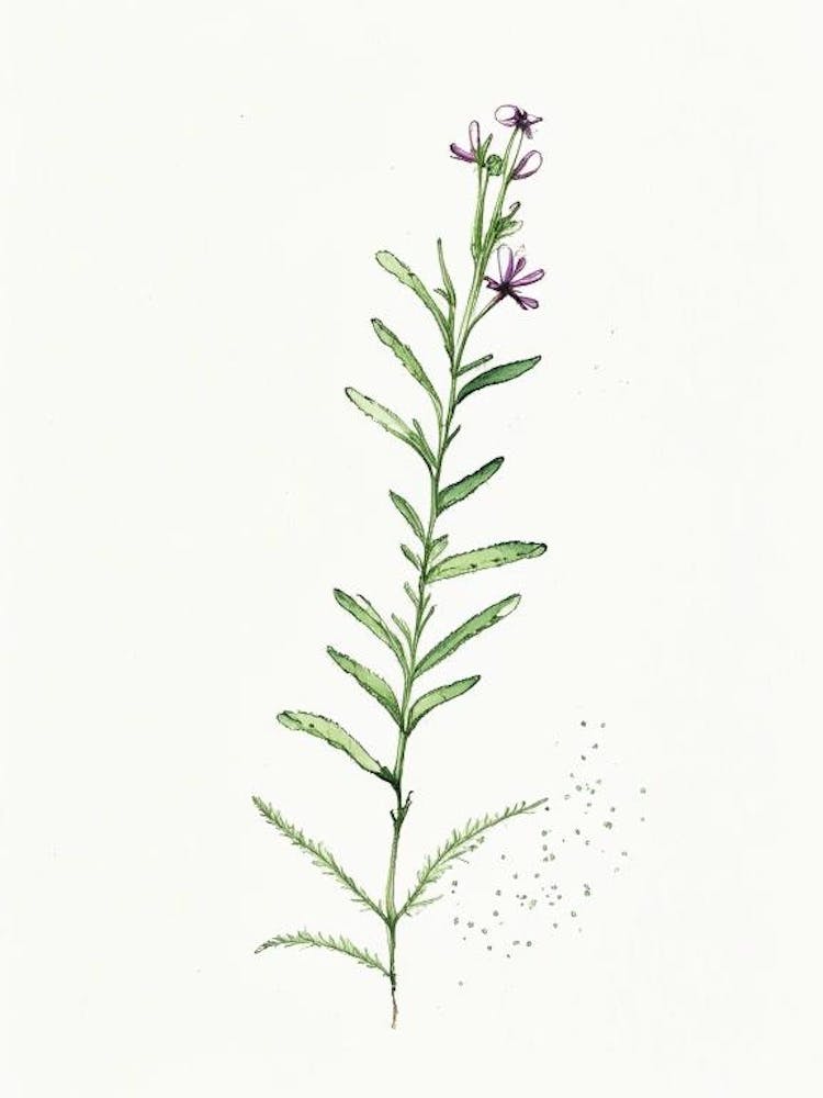 Eyebright Herb Minimalist Watercolour