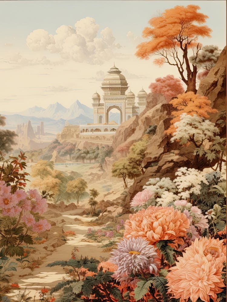 Chrysanthemum Flower Victorian Style 2