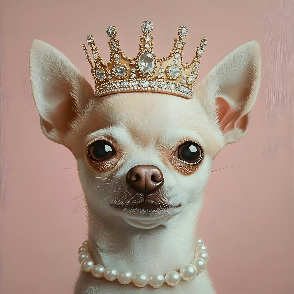 Chihuahua In Crown And Pearls 11