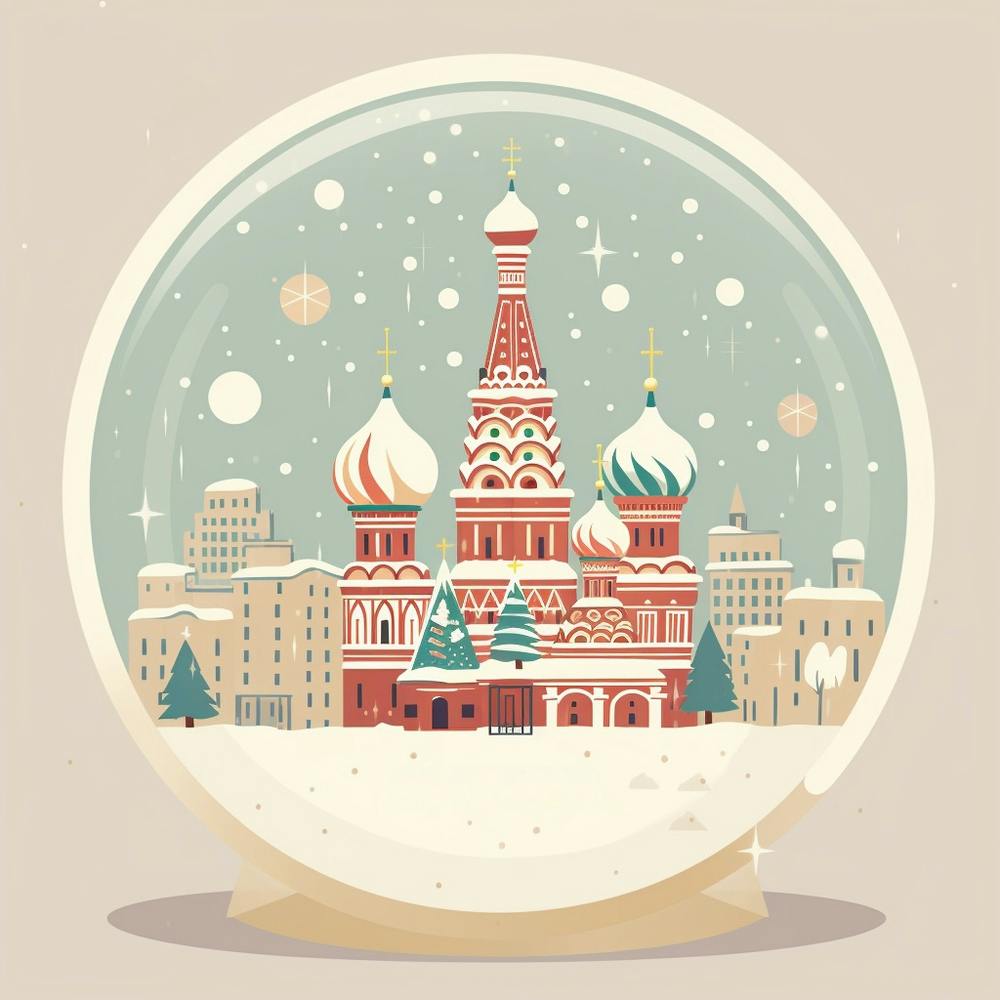 Moscow Russia 2 Snowglobe