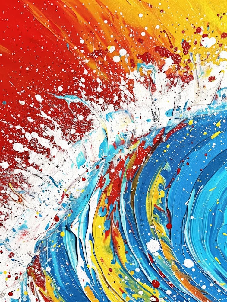 Abstraction d'une Vague Colorée