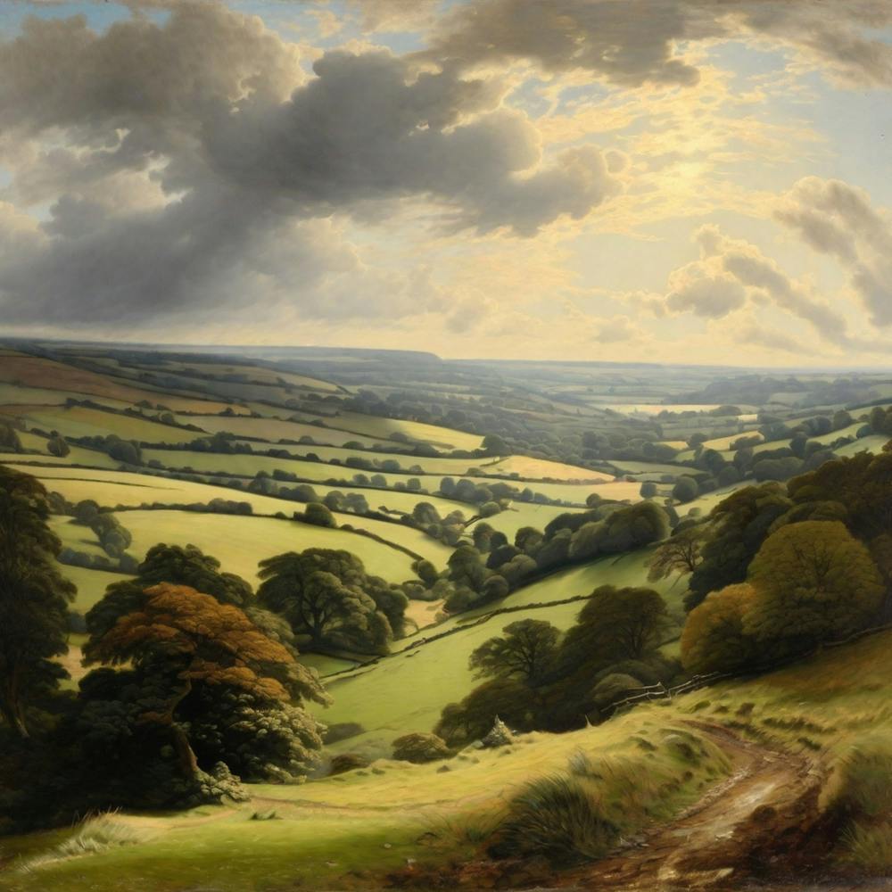 Landschaft eines Tals