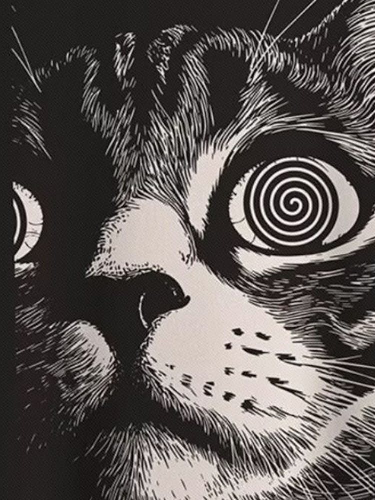 Cat With Spiral Eyes