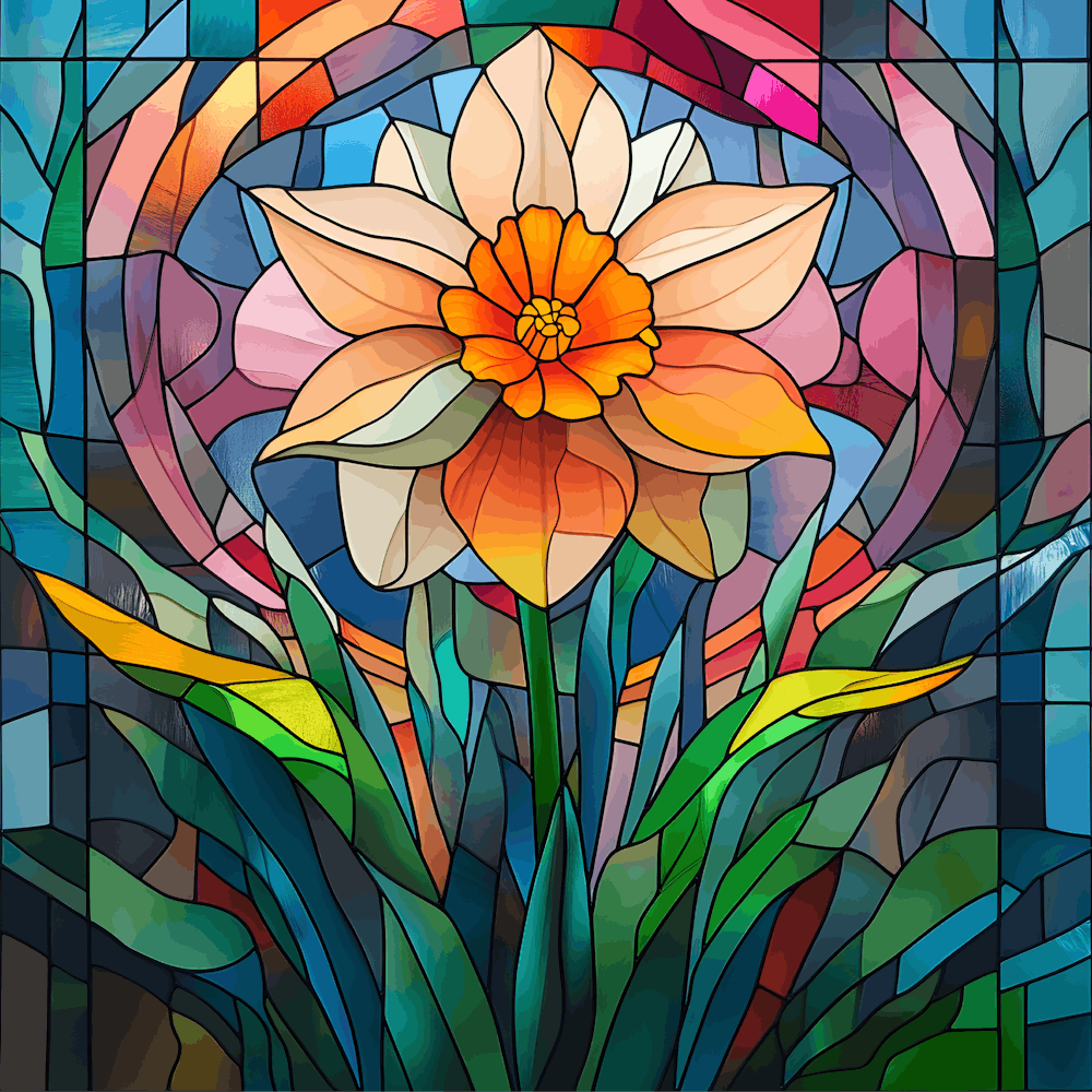 Flowers Stained Glass Sublimation 10