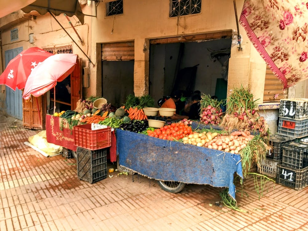 Street Market In Marrakech Morocco (Africa Series)