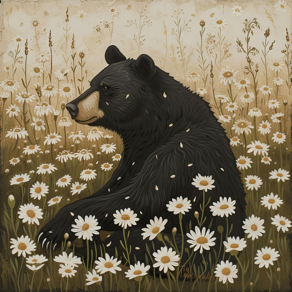 Black Bear Fairycore Painting 4