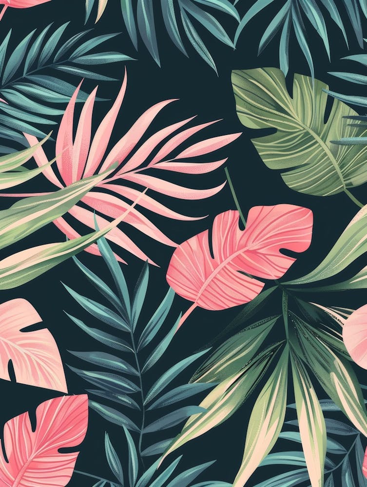 Tropical Leaves Seamless Pattern 19
