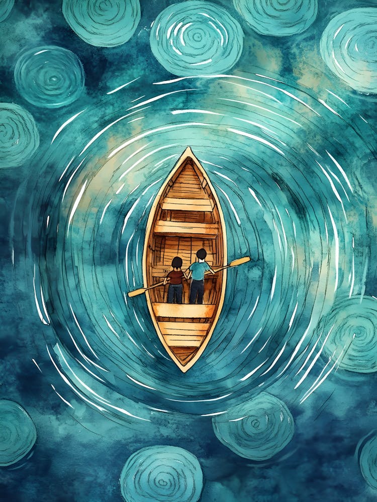 Of A Couple In A Boat