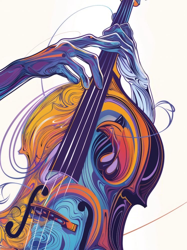 Abstract Of A Cello