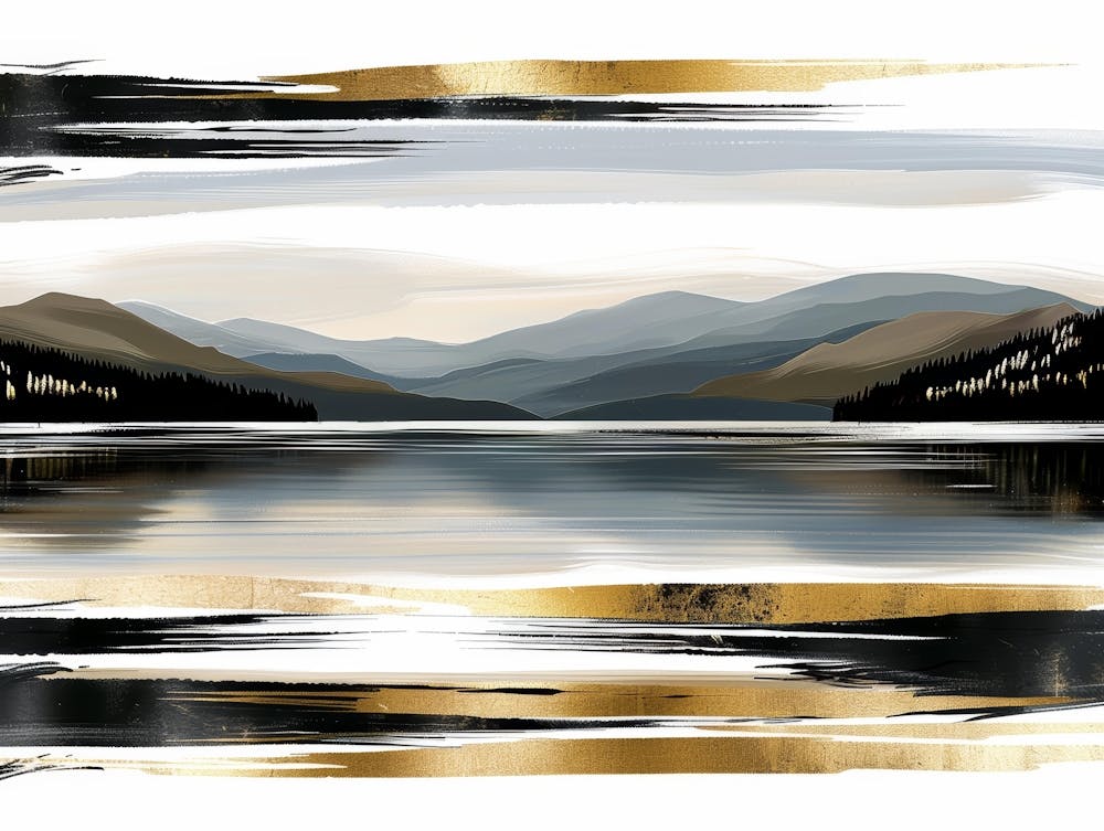 Gold And Black Canvas Print 52