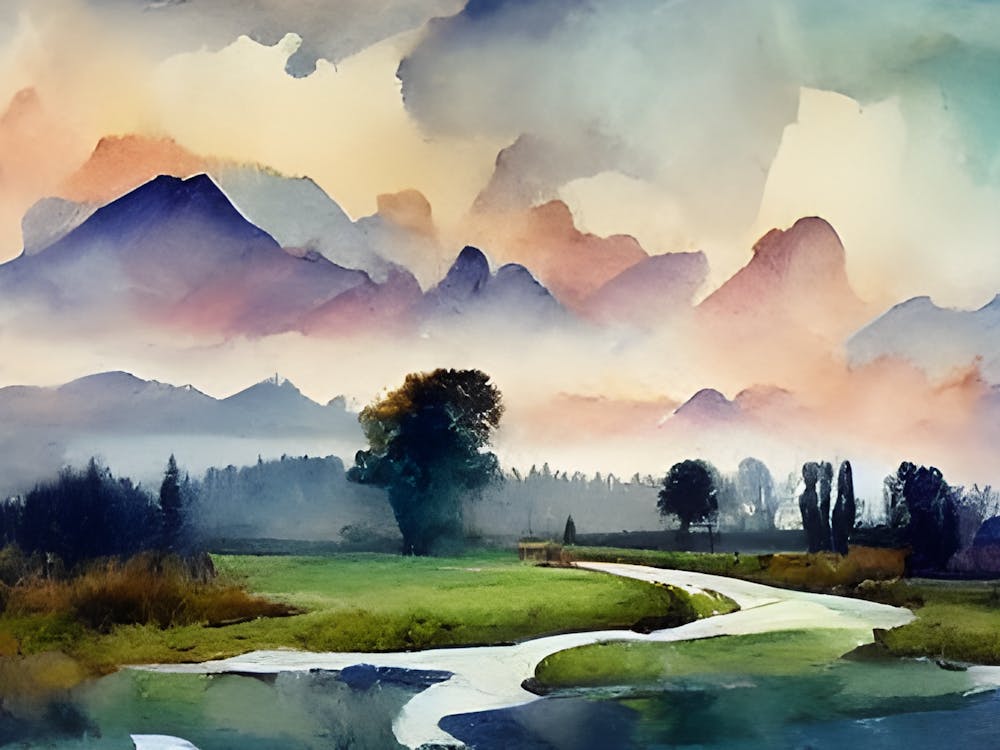 Landscape Watercolor Painting 2