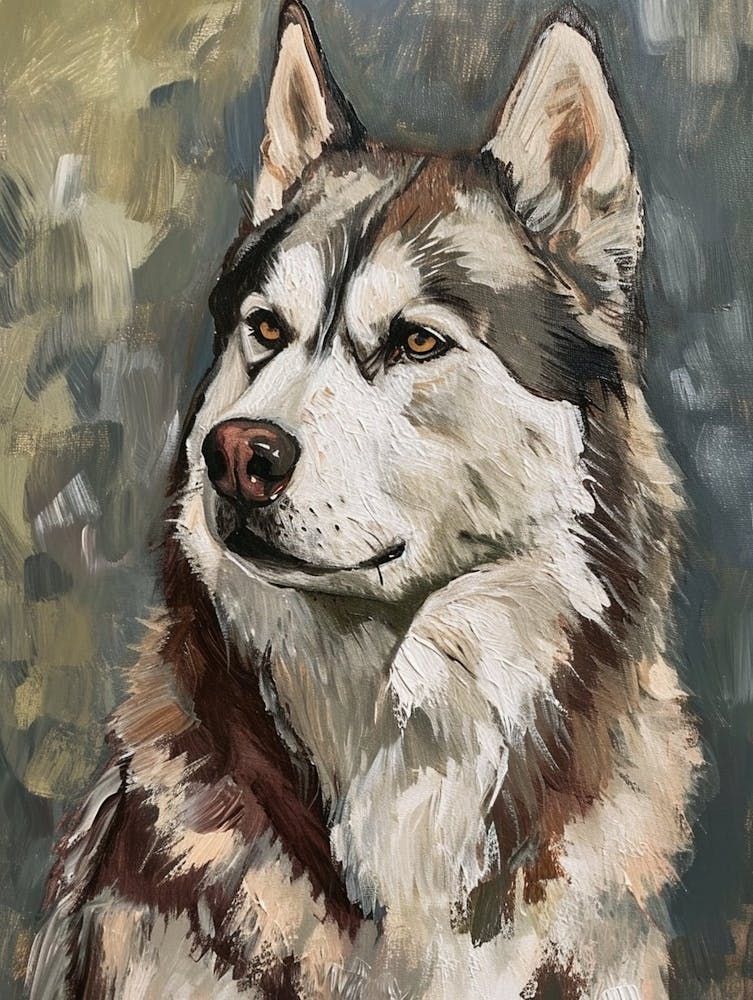 Siberian Husky Acrylic Painting 6