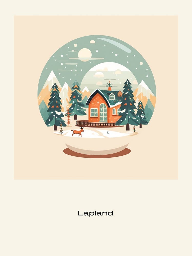 Lapland Finland 4 Snowglobe Poster