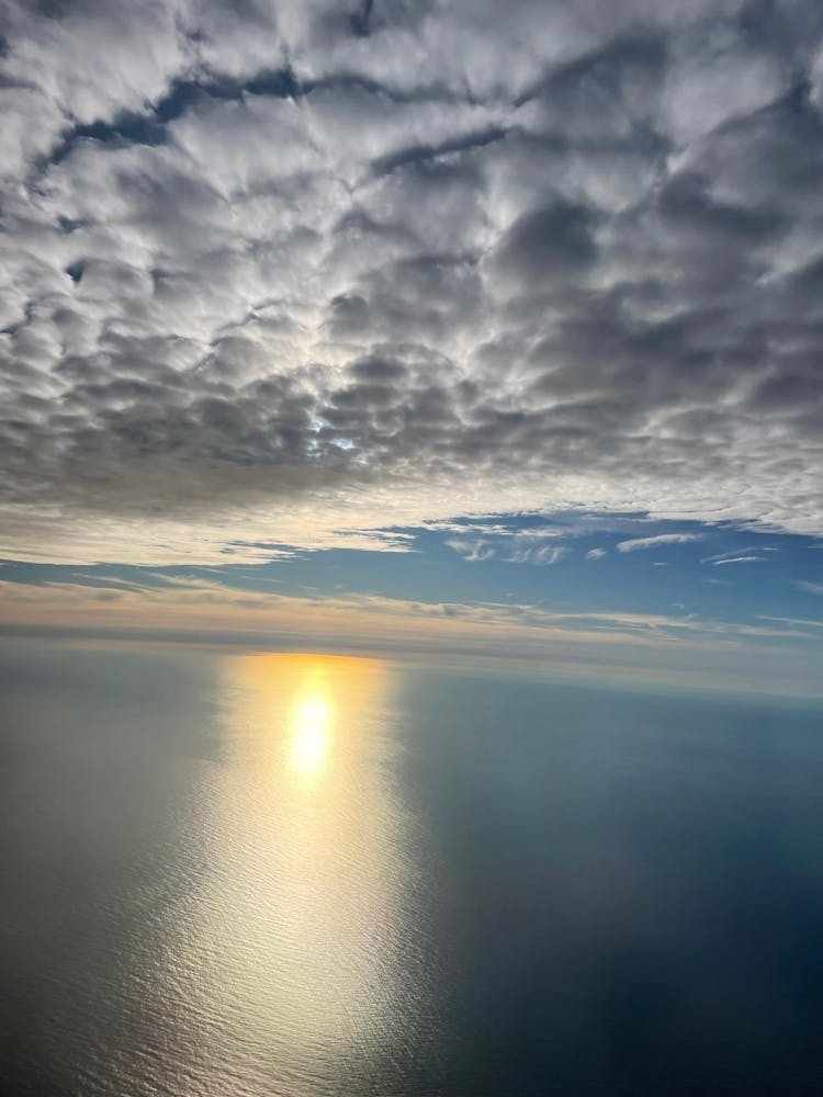 Flying high amongst the clouds