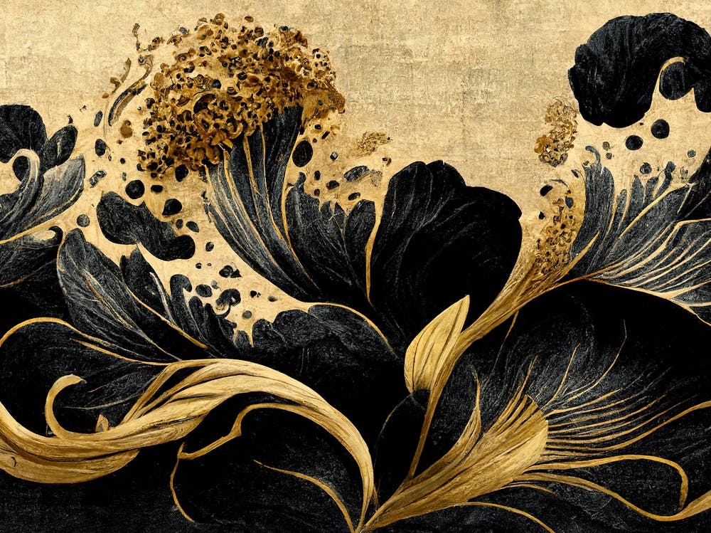 Great Waves Traditional Japanese 1