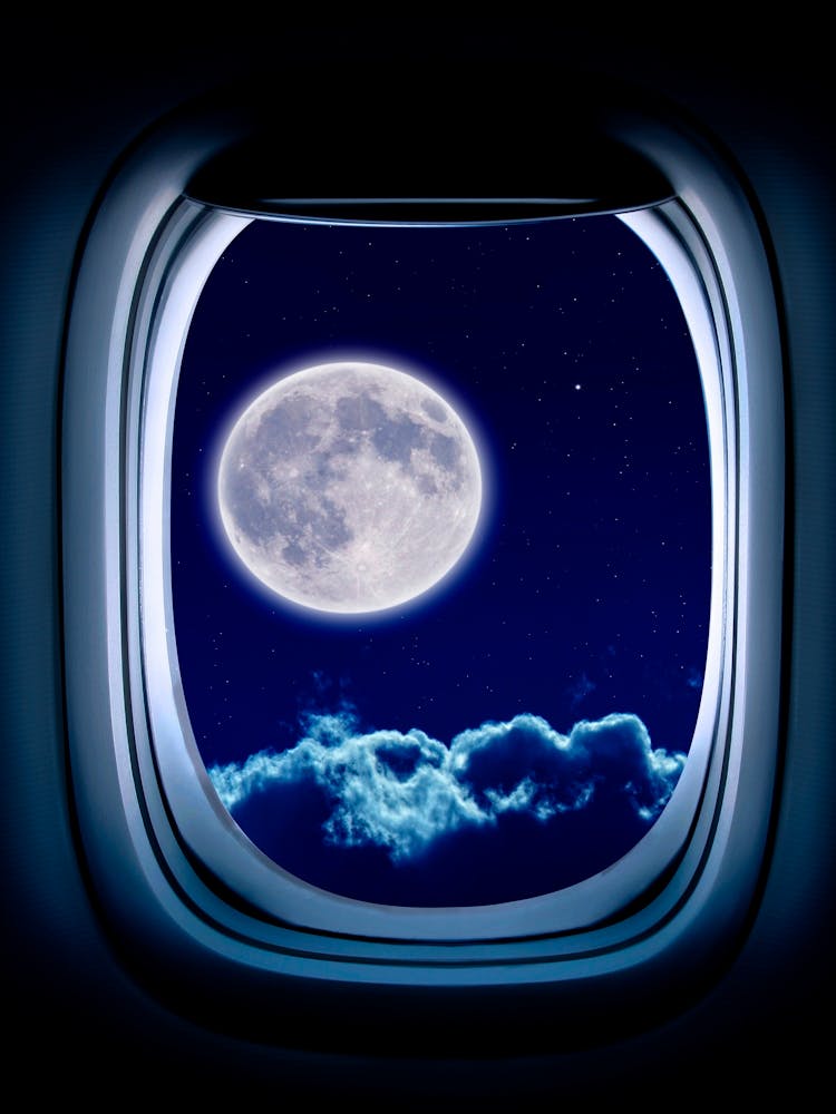 Moon From An Airplane Window #5