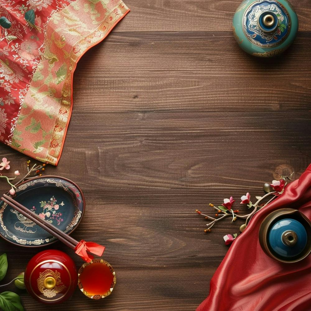 Chuseok Wooden Table From Above Banner Texture W 1718393474 4