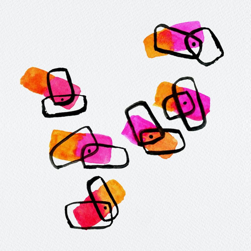 Abstract Shapes Mauve