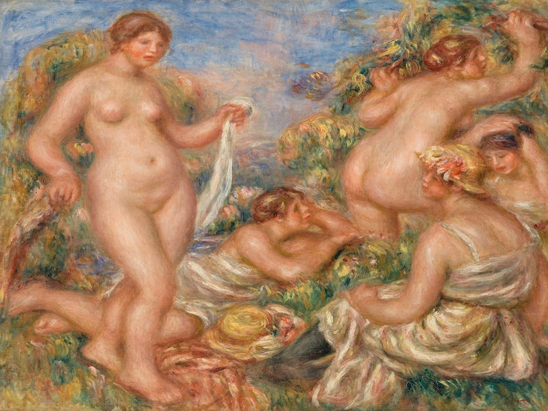 Composition, Five Bathers, Pierre Auguste Renoir