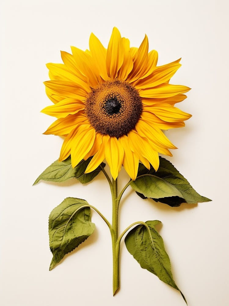 Pressed Flower Botanical Art Sunflower 2