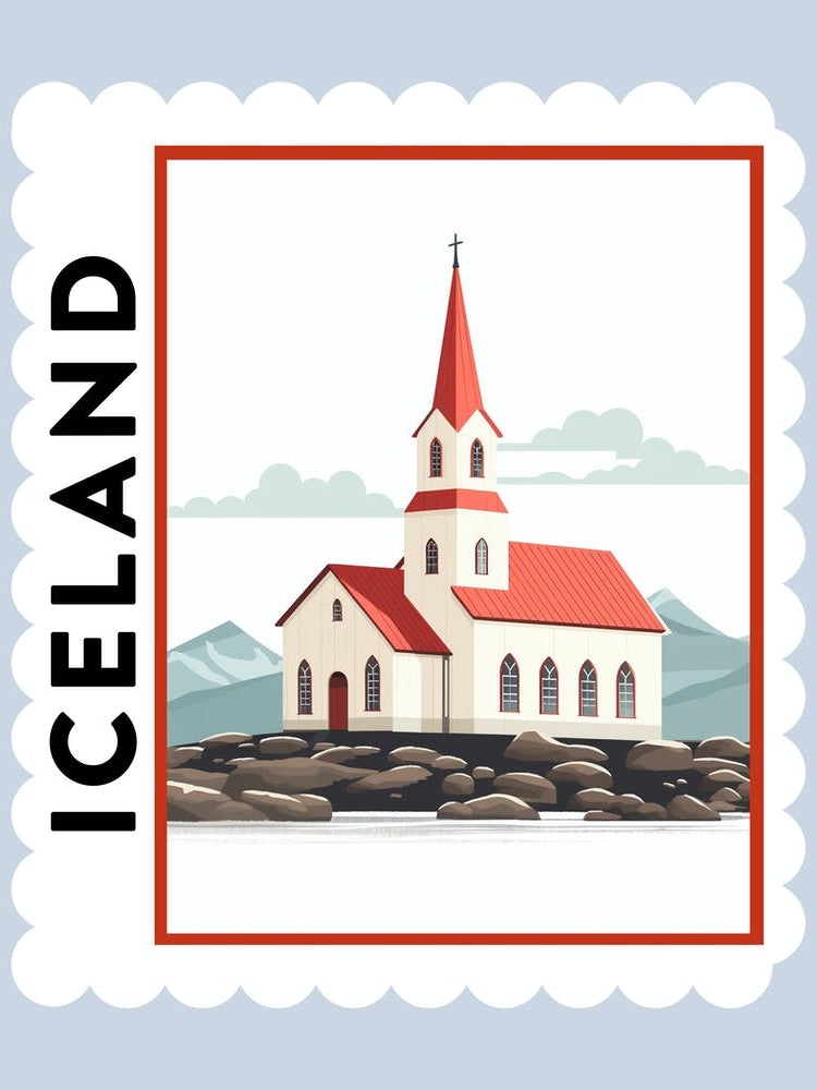 Iceland 3 Travel Stamp Poster