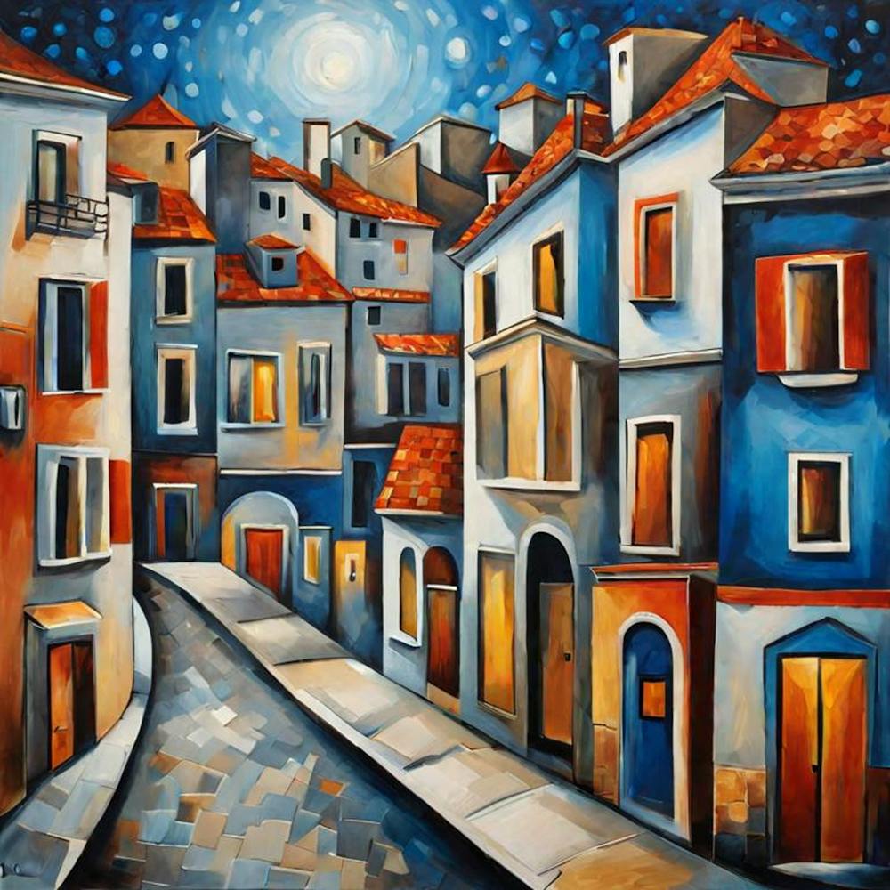 Italian City At Night