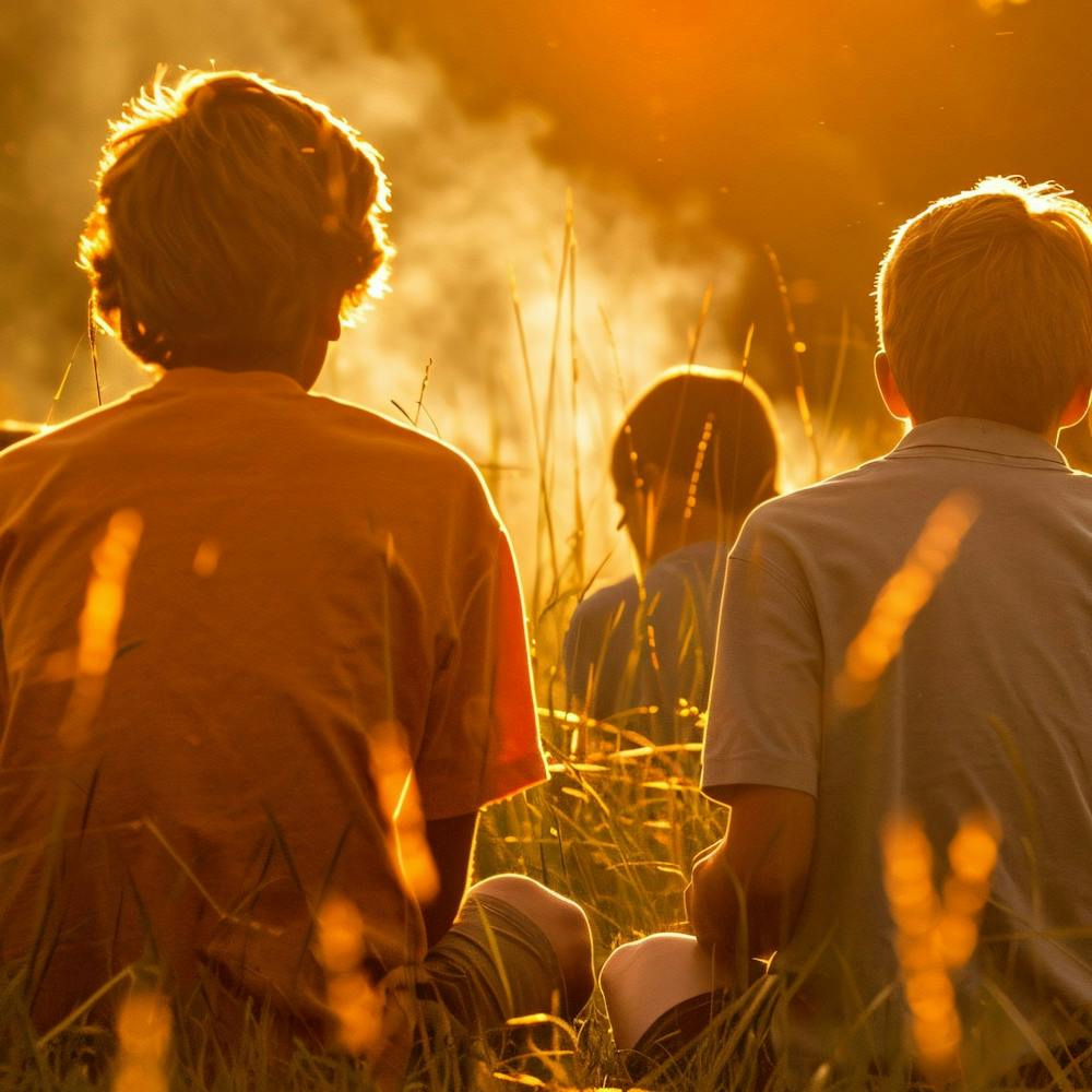 Children In The Grass
